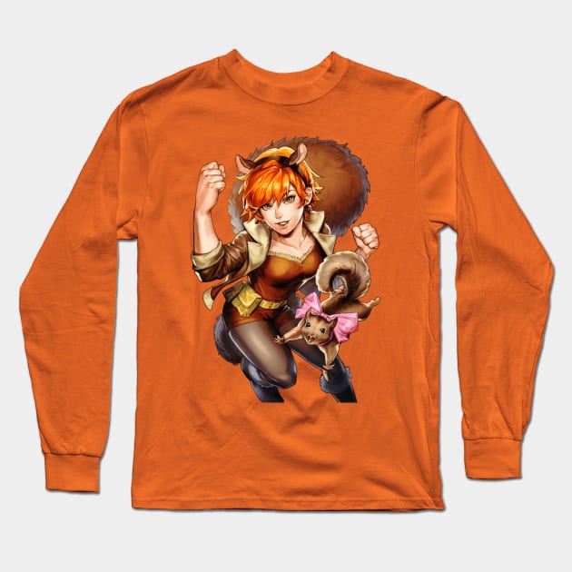 Squirrel Girl (MARVEL Battle Lines) - Without Title Card Long Sleeve T-Shirt by DaisyTheQuake